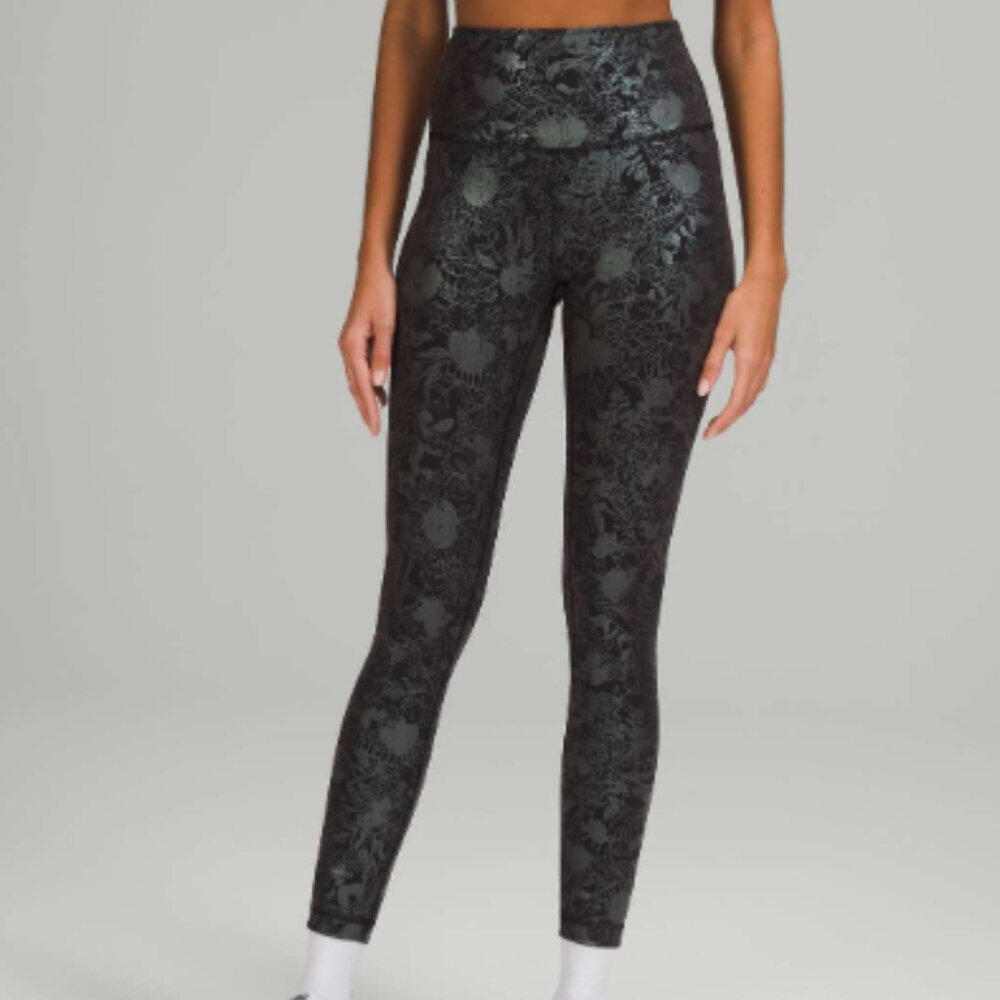 008 - Like New Lululemon Wunder Train High-Rise Tight 25" *Foil Size 16